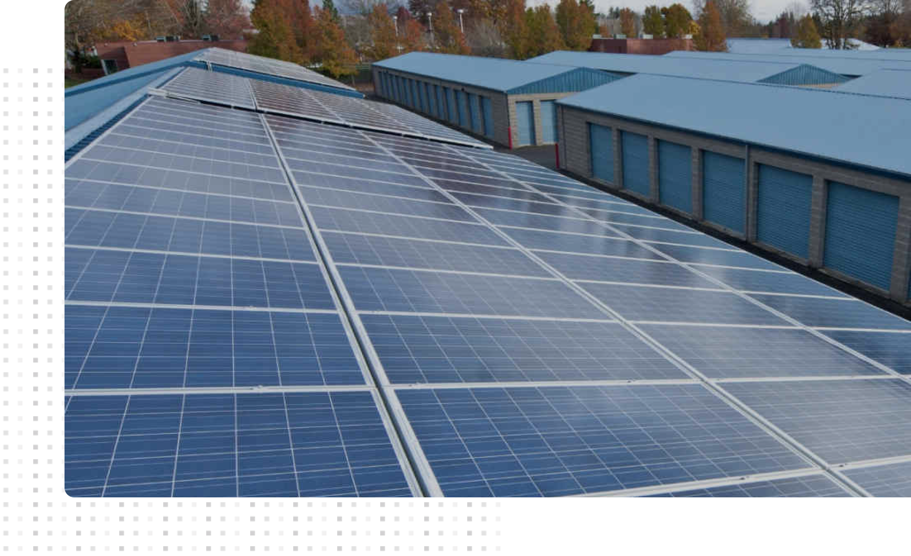 solar panels on a commercial building
